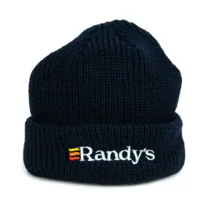 Randy's Navy Fisherman Beanie – Embroidered Logo Knit Cap
